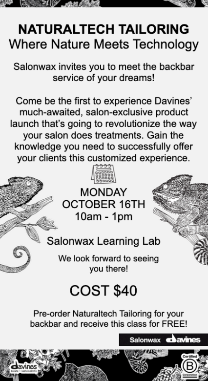 Davines Naturaltech Tailoring Class 2023