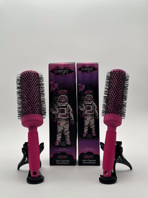 ERGO Pink Ionic Ceramic Barrel Brush 1.75"/43mm