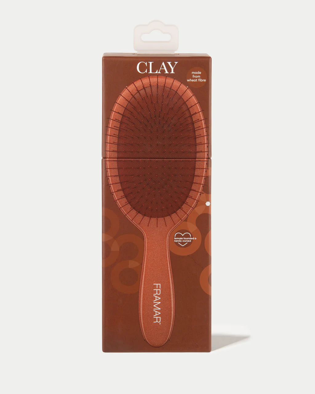 Framar Detangle Brush Neutrals Terra- Clay