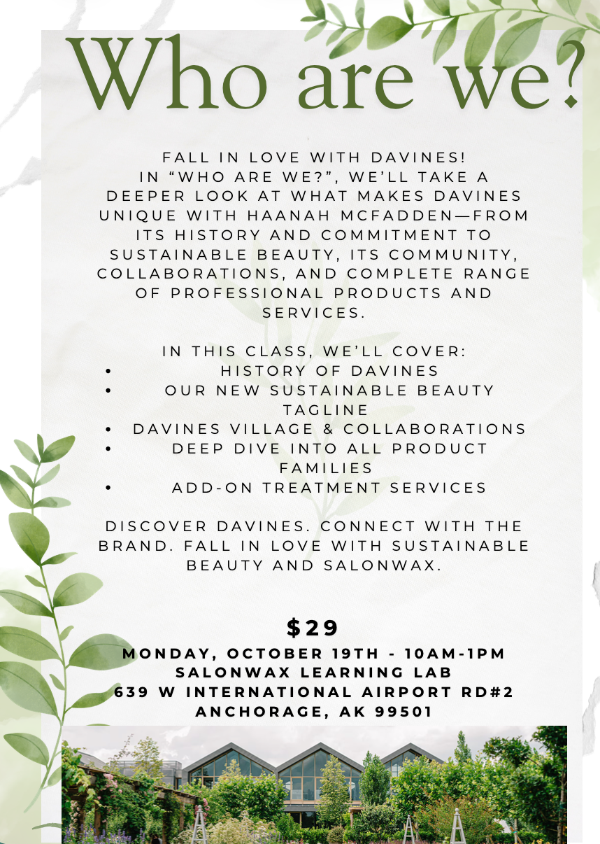 Davines "Who Are We?" with Haanah McFadden - October 19th 2026
