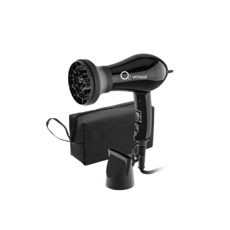 O2VOYAGE Professional Ionic Ceramic Travel Hair Dryer with Travel Bag