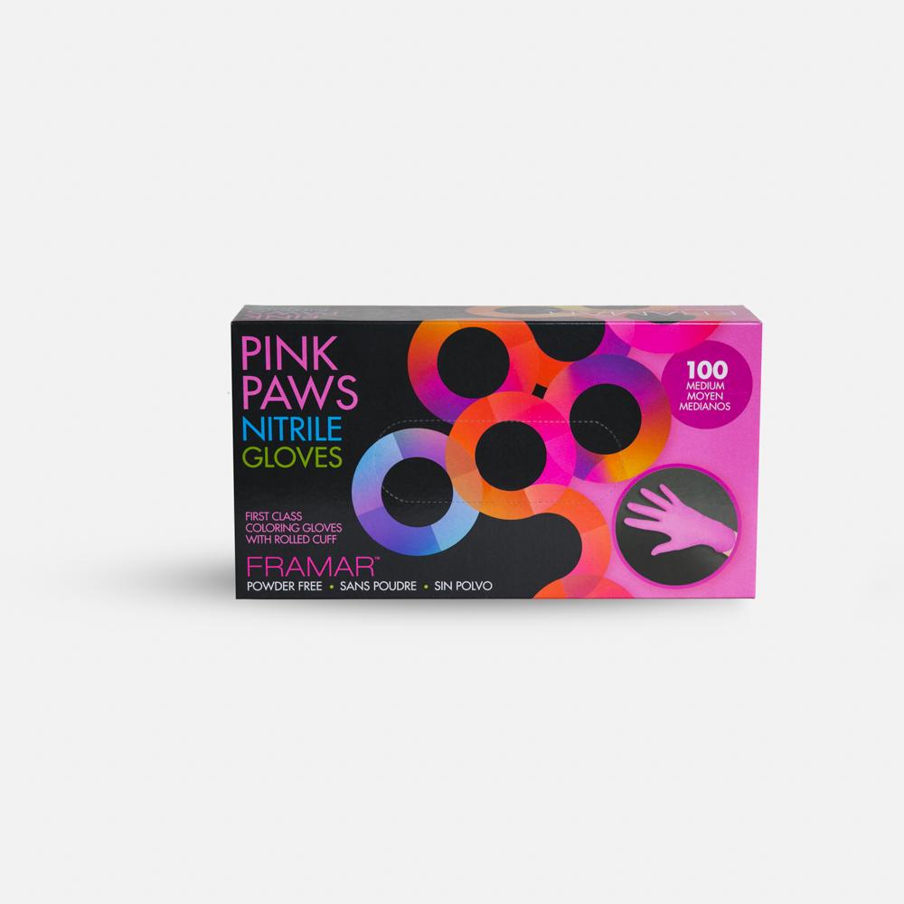 Framar Pink Paws Nitrile Glove